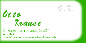 otto krause business card